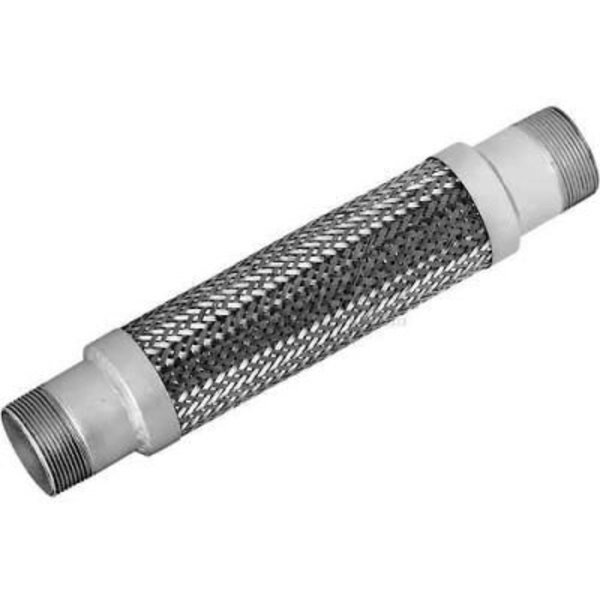 Stainless Steel Braided Hose With Threaded Nipples 2 x 12, Mason Industries, Mfr#: MN 2x12